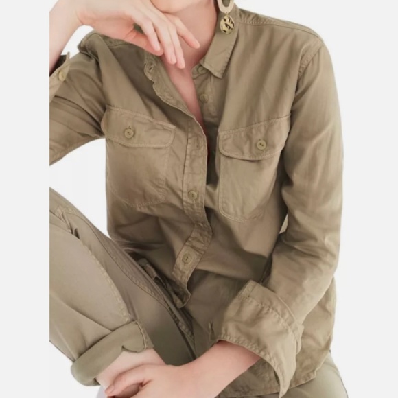J.CREW - Women’s Boyfriend Utility Shirt - Picture 1 of 4